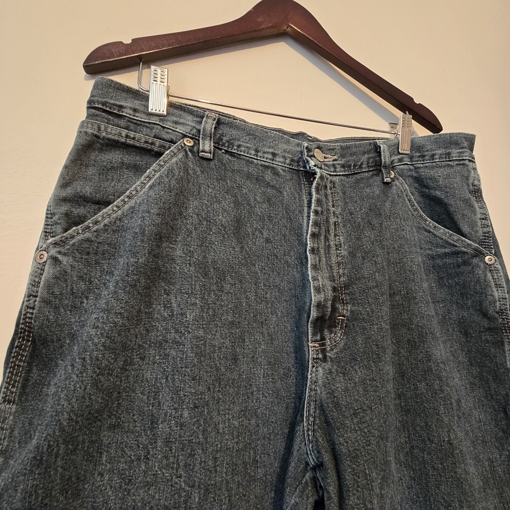 Vtg Wrangler Jeans Mens 34x34 Baggy Carpenter Straight Cotton Streetwear Skater - Picture 4 of 16